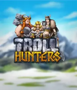 Immerse yourself in "Troll Hunters," where valiant Viking warriors are poised to battle their foes. The logo displays a pair of Vikings, male and female, equipped with weapons, with a frosty landscape. They radiate strength and courage, symbolizing the core of the game's adventurous theme.